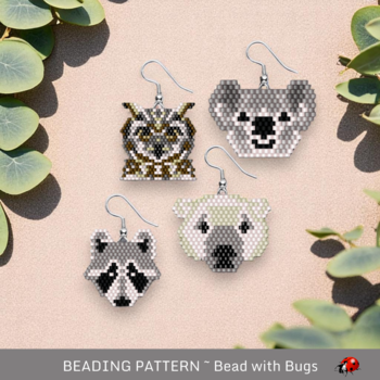 CRITTER SERIES:  Brick Stitch Beaded Earrings Pattern by Bead with Bugs