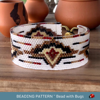 DREAMSCAPES: A Peyote Stitch Beaded Bracelet Pattern by Bead with Bugs