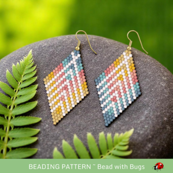 EASTER SUNDAY:  Brick Stitch Beaded Earrings Pattern by Bead with Bugs