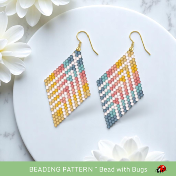 EASTER SUNDAY:  Brick Stitch Beaded Earrings Pattern by Bead with Bugs