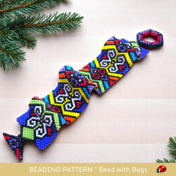 ELATION:  A Peyote Stitch Beaded Bracelet Pattern by Bead with Bugs