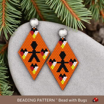 EVERY CHILD MATTERS:  Brick Stitch Beaded Earrings Pattern by Bead with Bugs