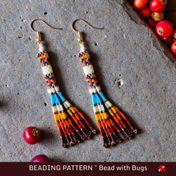 FIRE AND ICE 2: Peyote Stitch Tube Earrings Pattern