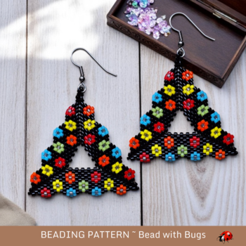 FLOWER POWER: Open 3D Peyote Stitch Beading Pattern by Bead with Bugs