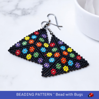 FLOWER POWER:  3D Peyote Stitch Beading Pattern by Bead with Bugs