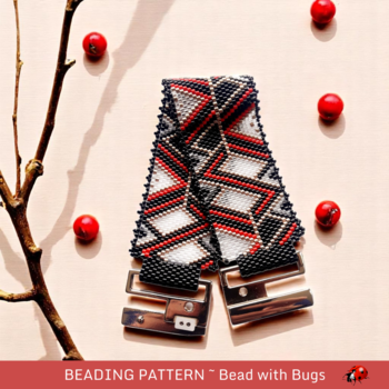 FRACTURED:  A Peyote Stitch Beaded Bracelet Pattern by Bead with Bugs