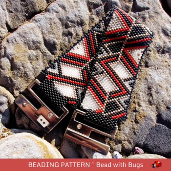 FRACTURED:  A Peyote Stitch Beaded Bracelet Pattern by Bead with Bugs
