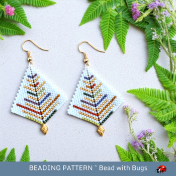 GLITTERING GARDEN: Peyote Stitch Beading Pattern by Bead with Bugs