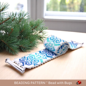 GO PLACIDLY:  A Peyote Stitch Beaded Bracelet Pattern by Bead with Bugs