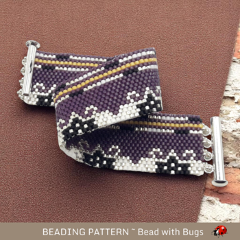 GORGEOUS GRAPE:  A Peyote Stitch Beaded Bracelet Pattern by Bead with Bugs