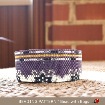 GORGEOUS GRAPE:  A Peyote Stitch Beaded Bracelet Pattern by Bead with Bugs