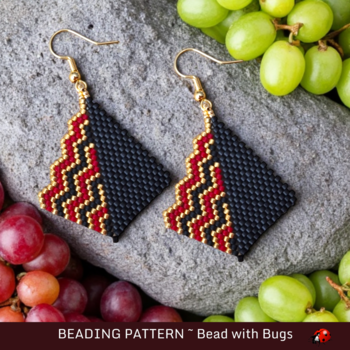 HALF MATRIX: Peyote Stitch Beading Pattern by Bead with Bugs