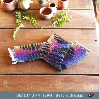 HEAT WAVES:  A Peyote Stitch Beaded Bracelet Pattern by Bead with Bugs