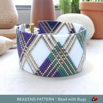 HERE I GO AGAIN:  A Peyote Stitch Beaded Bracelet Pattern by Bead with Bugs