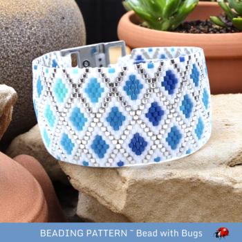 ICE ICE BABY: A Peyote Stitch Beaded Bracelet Pattern by Bead with Bugs