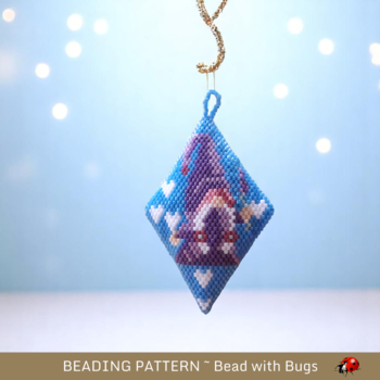 LAVENDER GNOME: 3D Peyote Stitch Beaded Pod Pattern by Bead with Bugs