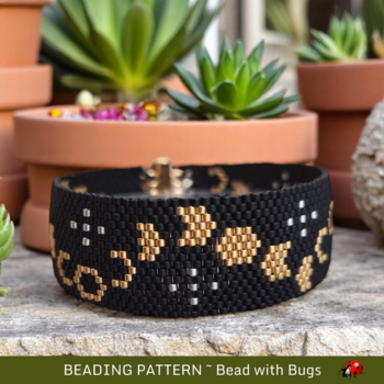 LUNAR PHASES: A Peyote Stitch Beaded Bracelet Pattern by Bead with Bugs