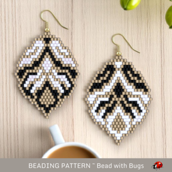 MAKE A STATEMENT:  Brick Stitch Beaded Earrings Pattern by Bead with Bugs