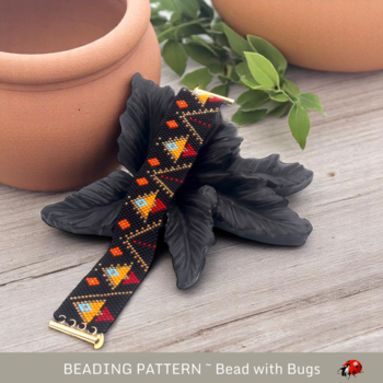 MANIFESTATION:  A Peyote Stitch Beaded Bracelet Pattern by Bead with Bugs