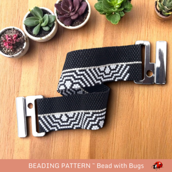 MIND BENDER:  A Peyote Stitch Beaded Bracelet Pattern by Bead with Bugs
