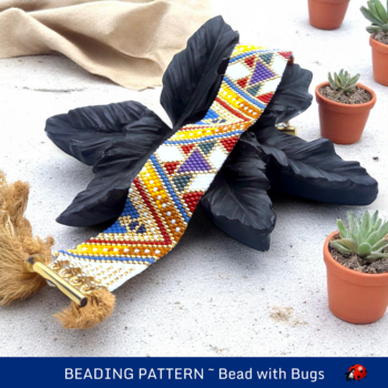 MODERN MOSAIC: A Peyote Stitch Beaded Bracelet Pattern by Bead with Bugs
