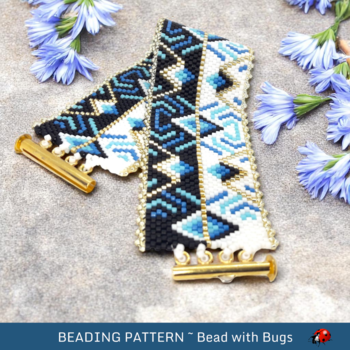 OPPOSITES ATTRACT: A Peyote Stitch Beaded Bracelet Pattern by Bead with Bugs