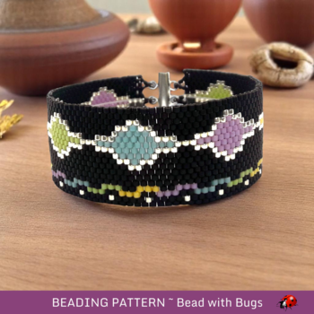 PATIO LIGHTS:  A Peyote Stitch Beaded Bracelet Pattern by Bead with Bugs