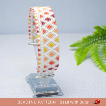 PINK LEMONADE:  A Peyote Stitch Beaded Bracelet Pattern by Bead with Bugs