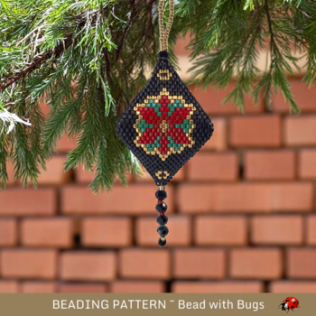 POINSETTIA: 3D Peyote Stitch Beaded Pod Pattern by Bead with Bugs
