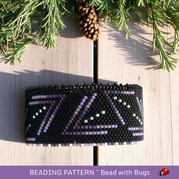 PURPLE VIBE: A Peyote Stitch Beaded Bracelet Pattern by Bead with Bugs