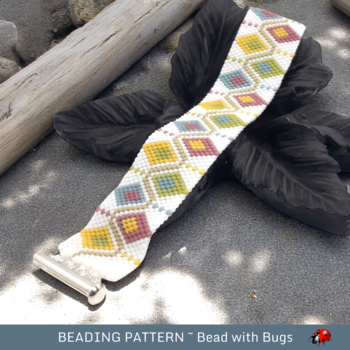 RETRO BLAST:  A Peyote Stitch Beaded Bracelet Pattern by Bead with Bugs