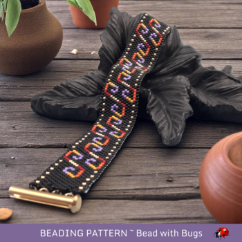 RIPPLES:  A Peyote Stitch Beaded Bracelet Pattern by Bead with Bugs