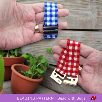 ROCKABILLY :  A Peyote Stitch Beaded Bracelet Pattern by Bead with Bugs