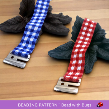 ROCKABILLY :  A Peyote Stitch Beaded Bracelet Pattern by Bead with Bugs