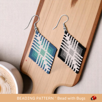 SHADES SERIES:  Brick Stitch Beaded Earrings Pattern by Bead with Bugs