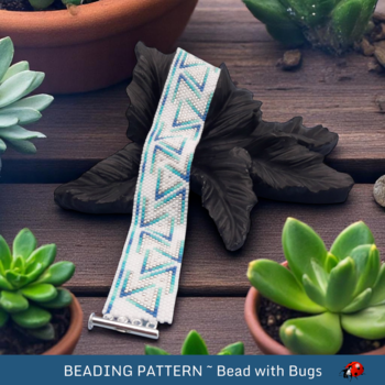 SHATTERED: A Peyote Stitch Beaded Bracelet Pattern by Bead with Bugs