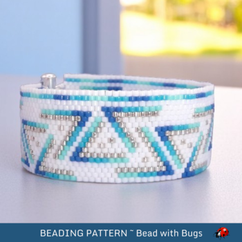 SHATTERED: A Peyote Stitch Beaded Bracelet Pattern by Bead with Bugs