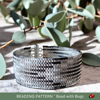SHIFTING SHADOWS: A Peyote Stitch Beaded Bracelet Pattern by Bead with Bugs