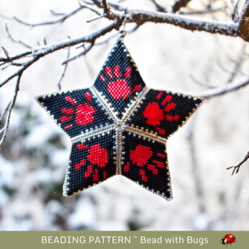 SILENCED: 3D Beaded Peyote Star Pattern by Bead with Bugs