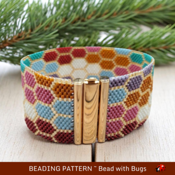 SPICE MARKET: A Peyote Stitch Beaded Bracelet Pattern by Bead with Bugs