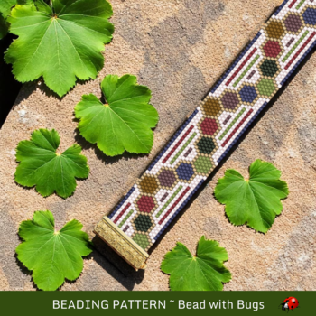STEPPING STONES: A Peyote Stitch Beaded Bracelet Pattern by Bead with Bugs