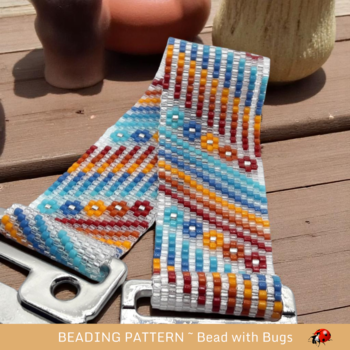 SUMMER BREEZE: A Peyote Stitch Beaded Bracelet Pattern by Bead with Bugs