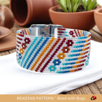 SUMMER BREEZE: A Peyote Stitch Beaded Bracelet Pattern by Bead with Bugs
