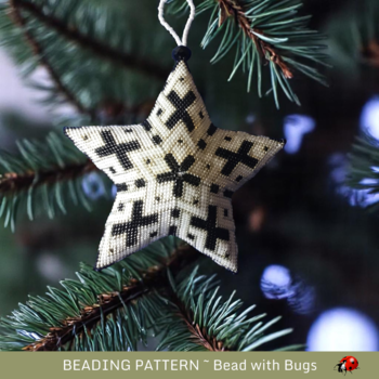 STAR IN STAR: 3D Beaded Peyote Star Pattern by Bead with Bugs