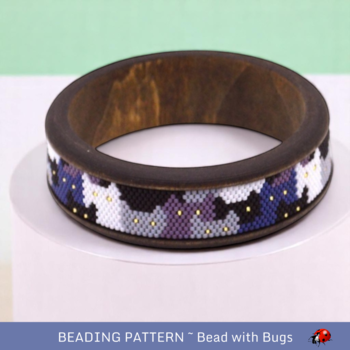 CAT CROWD: A Peyote Stitch Beaded Bangle Band Pattern by Bead with Bugs