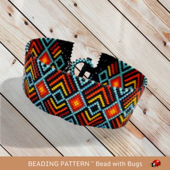 THE PLAINS: A Peyote Stitch Beaded Bracelet Pattern by Bead with Bugs