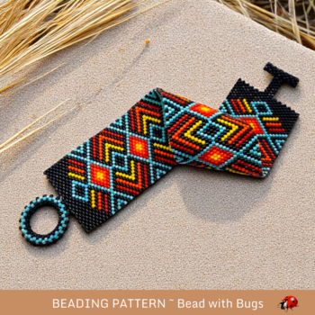 THE PLAINS: A Peyote Stitch Beaded Bracelet Pattern by Bead with Bugs