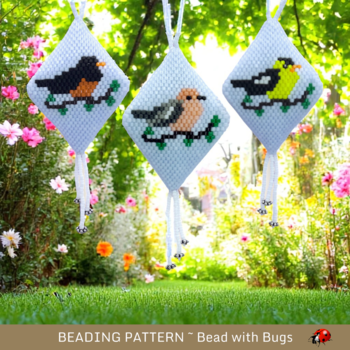 THREE BIRDS: 3D Peyote Stitch Beaded Pod Pattern by Bead with Bugs