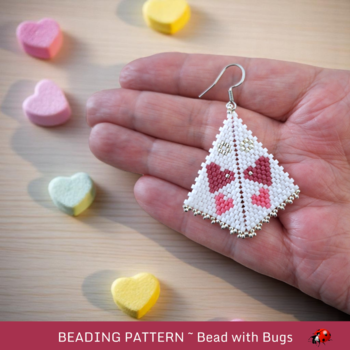 VALENTINES DAY: Peyote Stitch Beading Pattern by Bead with Bugs