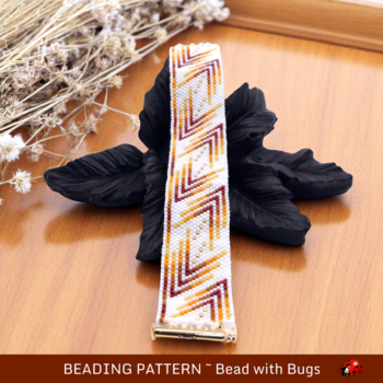 VIBRATIONS:  A Peyote Stitch Beaded Bracelet Pattern by Bead with Bugs